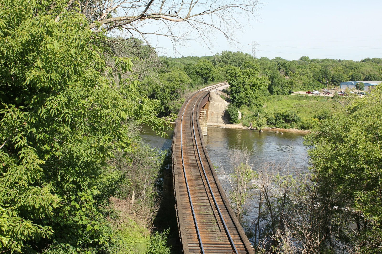 Looking north